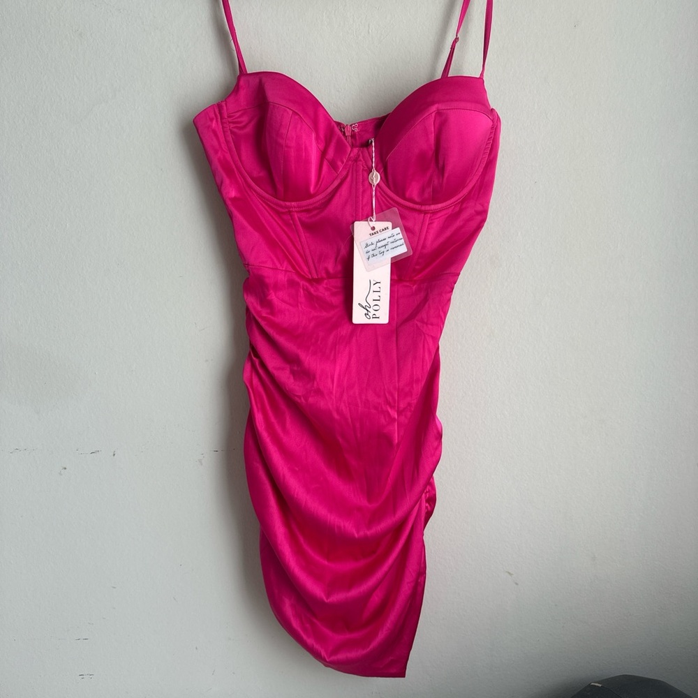 Elegant Pink Bodycon Dress - Picture 2 of 3
